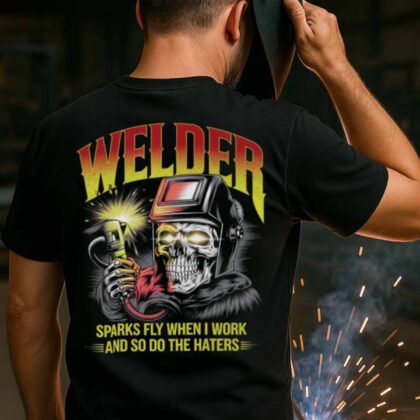 Sparks Fly Welder Apparel - Skull Welding Pride