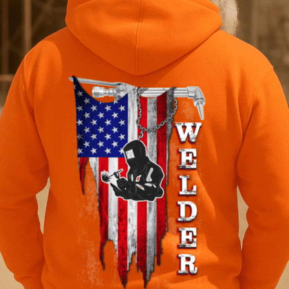 USA Flag Torch Design - Welder Patriotic