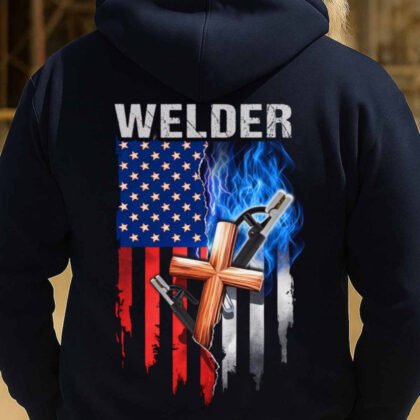 Welder Flag Cross Torch Design – Welder Patriotic