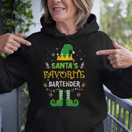 Santa's Favorite Bartender - Bartender Holiday